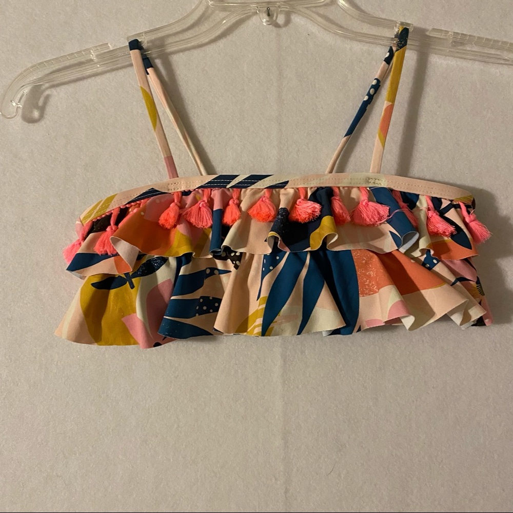 Beach Lingo swimsuit top Multi Color with Tassels girls swimsuit Top